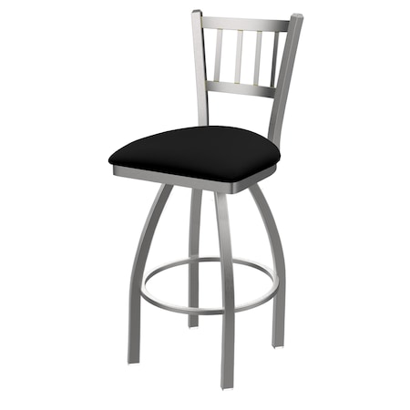 Holland Bar Stool Co OD810 Contessa Stainless Steel 30 Swivel Outdoor Bar Stool with Breeze Black Seat OD81030SSOD004